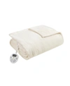 Serta Electric Plush Blanket, Full In Ivory