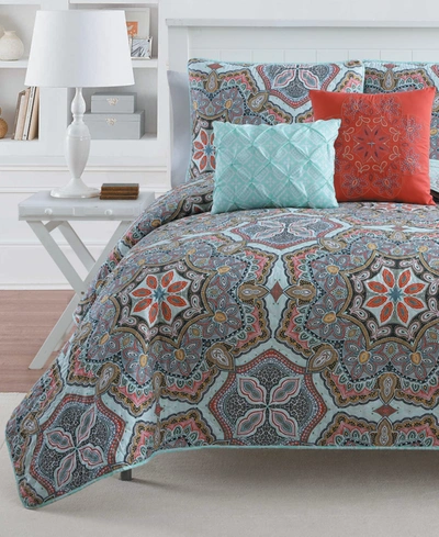 Vcny Home Yara Reversible 3-pc. Full/queen Quilt Set In Multi