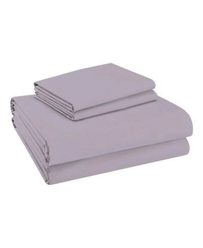Purity Home 300 Thread Count Cotton Percale 4 Pc Sheet Set Full In Lavender
