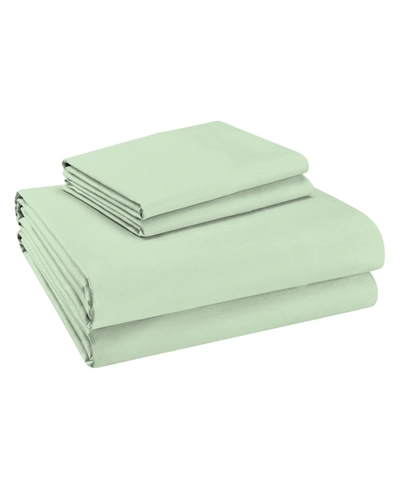 Purity Home Solid 400 Thread Count Full Sheet Set, 4 Pieces In Sage