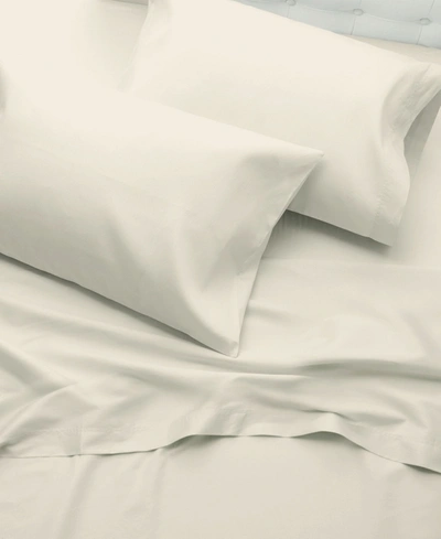 Purity Home Solid 400 Thread Count Sateen Standard Pillowcase Set, 2 Pieces In Ivory