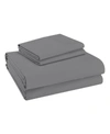 Purity Home 400 Thread Count Cotton Percale 4 Pc Sheet Set Full In Dark Gray