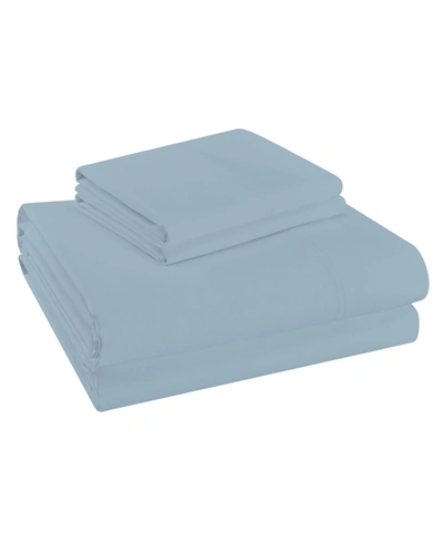 Purity Home 300 Thread Count Cotton Percale 4 Pc Sheet Set Full In Aqua