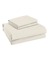 PURITY HOME 300 THREAD COUNT COTTON PERCALE 4 PC SHEET SET FULL