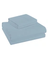 PURITY HOME 300 THREAD COUNT COTTON PERCALE 3 PC SHEET SET TWIN