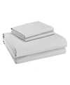 PURITY HOME SOLID 400 THREAD COUNT QUEEN SHEET SET, 4 PIECES