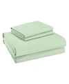 PURITY HOME 400 THREAD COUNT COTTON PERCALE 3 PC SHEET SET TWIN