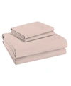 PURITY HOME SOLID 400 THREAD COUNT SATEEN QUEEN SHEET SET, 4 PIECES BEDDING