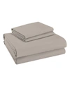 PURITY HOME SOLID 400 THREAD COUNT SATEEN FULL SHEET SET, 4 PIECES