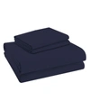 Purity Home Ultra-light Cool Crisp 100% Cotton Percale 4-pc. Sheet Set, Queen In Navy