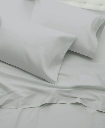 PURITY HOME 400 THREAD COUNT WRINKLE RESISTANT COTTON SATEEN PILLOWCASE PAIR, KING