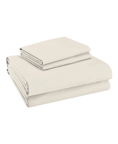 Purity Home 300 Thread Count Brushed Cotton Percale 4-pc. Sheet Set, Queen In Ivory
