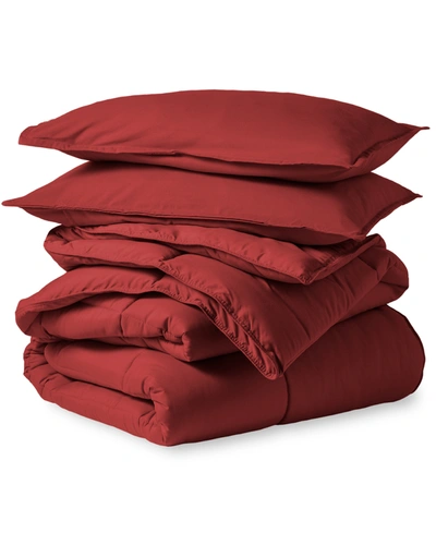 Bare Home Comforter Set, King In Red