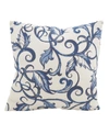 Saro Lifestyle Scrolling Vines Decorative Pillow, 18" X 18" In Indigo