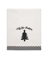 Avanti Tis The Season Holiday Plaid Cotton Bath Towel, 27" X 50" In Linen
