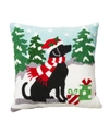 Glitzhome Ooked Christmas Dog Pillow In Multi