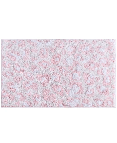 Whim By Martha Stewart Leopard Print 20" X 30" Bath Rug, Created For Macy's Bedding In Pink