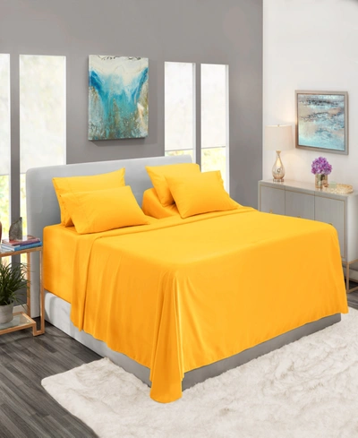 Nestl Bedding Extra Deep Pocket 7-pc. Sheet Set, King Split In Yellow
