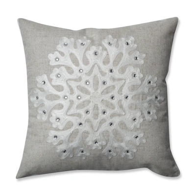 Pillow Perfect Snowflake Grey 16.5" Throw Pillow