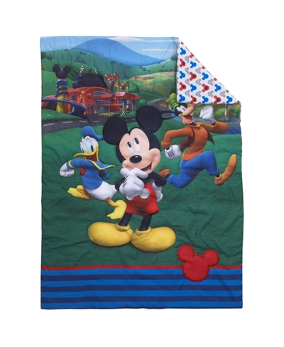 Disney Mickey's Big Adventure Toddler Bed Set, 4 Piece In Blue