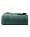 Eddie Bauer Herringbone King Blanket Bedding In Evergreen