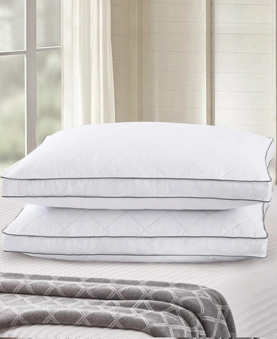 Unikome 2 Pack Diamond Quilted Bed Pillows, King In White