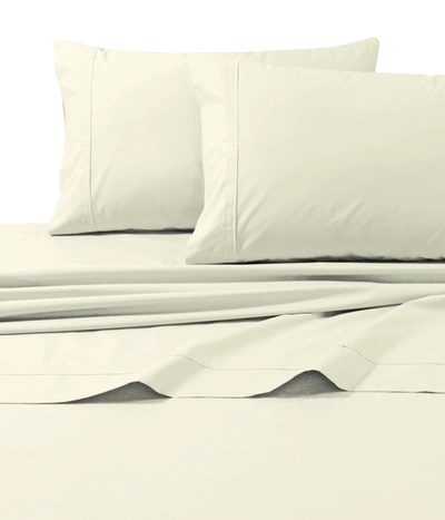 Tribeca Living 300 Thread Count Cotton Percale Extra Deep Pocket Twin Xl Sheet Set Bedding In Ivory