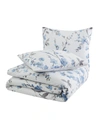 Cannon Kasumi Floral 2 Piece Comforter Set, Twin Xl Bedding In White-blue