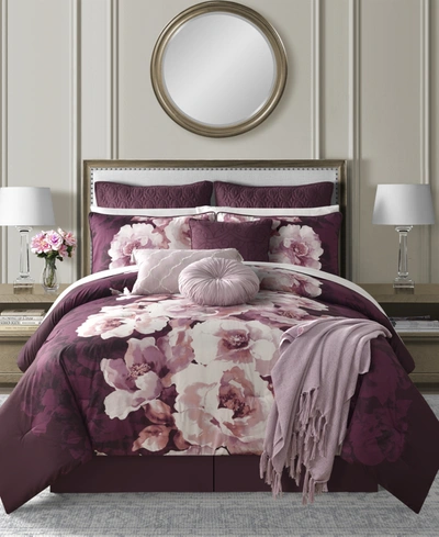 Sunham Liana 14-pc. Queen Comforter Set Bedding In Purple