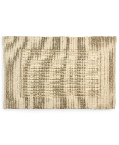 Hotel Collection Striped Woven Bath Rug, 18" X 26", Created For Macy's Bedding In Blanched Almond