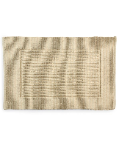 Hotel Collection Striped Woven Bath Rug, 30" X 72", Created For Macy's In Blanched Almond