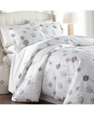 Southshore Fine Linens Luxury Dandelion Dreams 3 Pc. Duvet Cover Set, King/california King In White