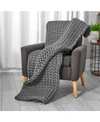 TRANQUILITY CHUNKY KNIT WEIGHTED THROW, 11.9 LBS, 48" X 72"