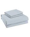 Purity Home 400 Thread Count Cotton Sateen 3 Pc Sheet Set Twin In Light Blue