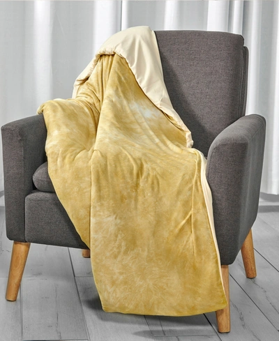 Tranquility Weighted Throw Cover, 48" X 72" In Gold-tone