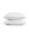 UNIKOME QUILTED GOOSE FEATHER BED PILLOWS, STANDARD/QUEEN, 2-PIECE