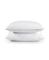Unikome Quilted Goose Feather 2 Pack Pillows In White