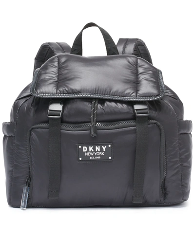 Dkny Underground Draw String Backpack In Black