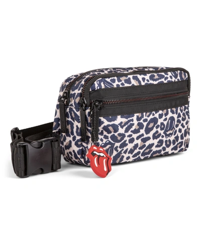 Rolling Stones Evolution Collection Waist Bag With Adjustable Strap Buckle In Cheetah Print
