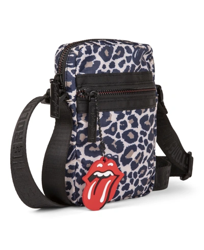 Rolling Stones Evolution Collection Mobile Case Bag With Adjustable Crossbody Strap In Cheetah Print