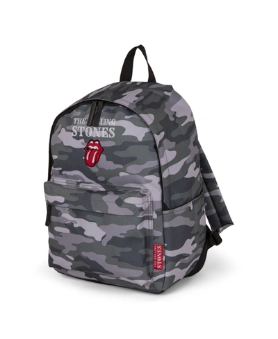 Rolling Stones The Core Collection Backpack With Top Zippered Main Opening In Gray Camo
