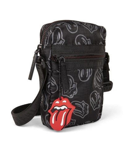 Rolling Stones Evolution Collection Mobile Case Bag With Adjustable Crossbody Strap In Black