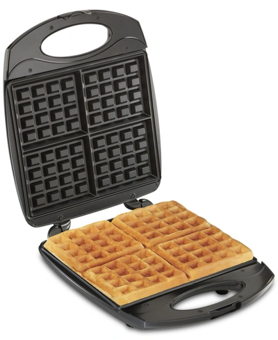 Hamilton Beach Family Belgian-style Waffle Maker In Black And Stainless Steel