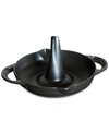 Staub Enameled Cast Iron 9.5in Vertical Chicken Roaster In Matte Black