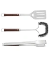 Berghoff Essentials Collection 3-pc. Bbq Set In Silver/brown