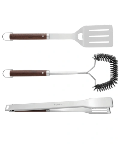 Berghoff Essentials Collection 3-pc. Bbq Set In Silver,brown