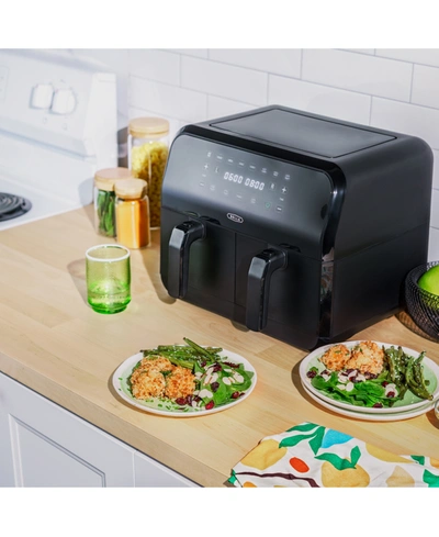 Bella 8-qt. Dual-basket Touchscreen Air Fryer In Black