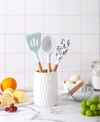 ENCHANTE COOK WITH COLOR 5-PC. NYLON UTENSIL SET & CROCK