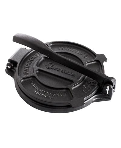 Victoria Cast Iron Tortilla Press 6.5 In Seasoned In Black