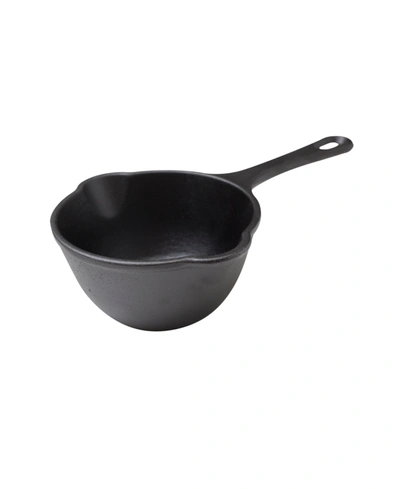 Victoria Cast Iron Sauce Pan. 0.45qt Sauce Pot Seasoned In Black